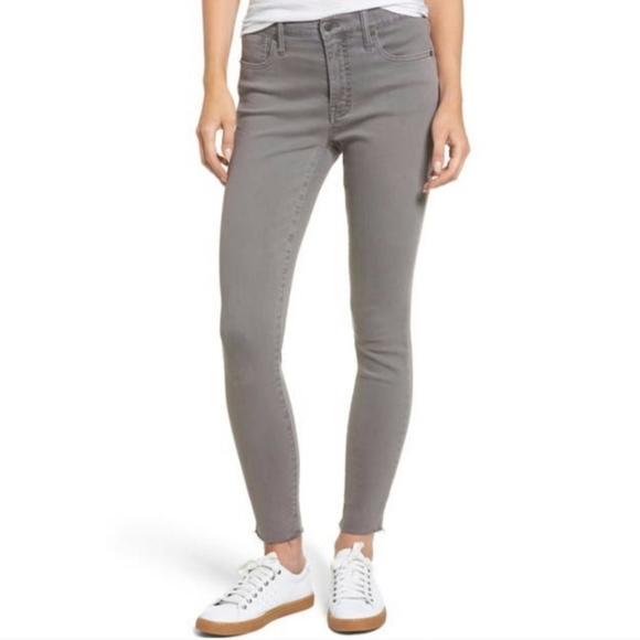 Madewell High Riser Skinny Jeans Grey Denim Jeans